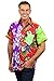 Funky Hawaiian Shirt Men Short-Sleeve Front-Pocket Every Shirt is Unique Multicolor