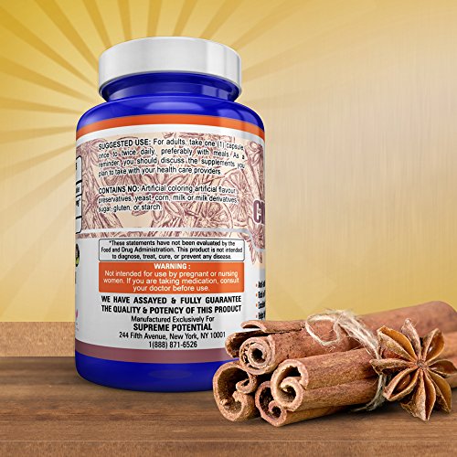 image for Supreme Potential 100% Pure Cinnamon Bark for Anti-Inflammation, Rich 