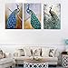 TISOSO Elegant Proud Peacock Tin Sign Art Oil Painting Wall Decor Garage Diner Cafe Vintage Metal Bar Signs for Home Living Room Bedroom Bathroom Office 2pcs-8x12inch