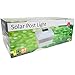 iGlow 2 Pack White Outdoor Garden 5 x 5 Solar LED Post Deck Cap Square Fence Light Landscape Lamp Lawn PVC Vinyl Wood