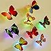 Ikevan 10 Pcs Wall Stickers Butterfly LED Lights Wall Stickers Colorful Light 3D Simulation butterfly Luminous Wall stickers House Kid Bedroom Decoration
