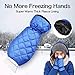 TAKAVU Ice Scraper Mitt for Car Windshield 2 Pack, Waterproof Snow Ice Scraper Gloves with Thick Fleece Lining and Durable Handle for Extra Warmth and Protection