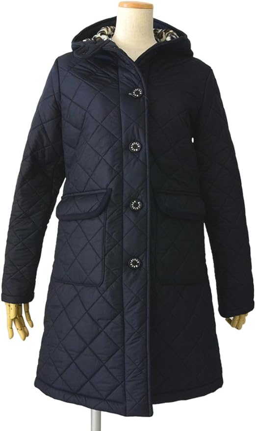 Amazon マッキントッシュ Mackintosh マッキントッシュキルティングコート グランジ レディースコート フード付 7095e Tz02 ネイビー レオパード 36 並行輸入品 コート ジャケット 通販