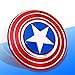 Bukit Cell 3-5 Min Captain American Shield RED Metal Fidget Spinner High Speed Durable Bearing Titanium Alloy Metal Hand Spinner EDC ADHD Focus Anxiety Stress Reliefspinner +BC stylus pen + BC cloth
