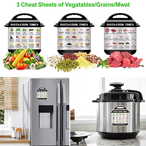 16 Pieces Pressure Cooker Accessories Set Compatible with Instant Pot 6, 8 Qt - Steamer Basket, Springform Pan, Egg Rack, Egg Bites Mold, Measuring Spoon, Magnetic Cheat Sheet