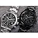 Akribos Multi-Function Stainless Steel Bracelet Watch - Three Hand Movement with Two Time Zones and Date Complication - Men's Ultimate Swiss Watch - AK736 (Black on Black)
