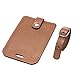 Galopar PU Leather Luggage Tags Handbag Suitcase ID Labels Travel Accessories Tag ID (Khaki 4 Pack)