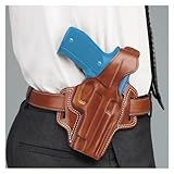 Galco Fletch High Ride Belt Holster for 1911 5-Inch Colt, Kimber, Para, Springfield (Tan, Right-hand)