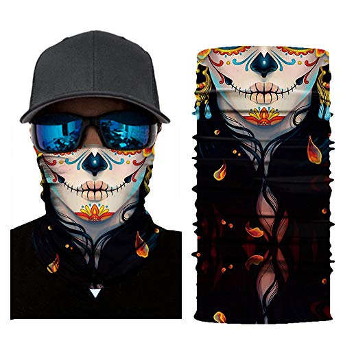 HighlifeS Skull Cycling Motorcycle Head Scarf Neck Warmer Face Mask Ski Balaclava Headband (24B) - Thumbnail 3