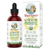ORGANIC LIQUID PROBIOTICS by MARYRUTH (Plant Based) USDA Certified Organic, Vegan, RAW, Paleo, non-GMO, Highly Potent Live Strain Flora assists digestion & maximum absorption of vitamins/minerals 4oz