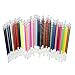 Huhuhero 48 Colored Gel Ink Replacement Pen Refills Included: Pastel, Neon, Metallic and Glitter, 0.8mm Fine Point, Pack of 48