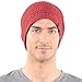 Z&s Mens Slouchy Beanie Long Cap Winter Knit Skullcap Red B0724