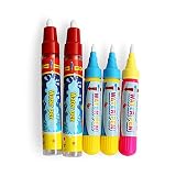 HOMSEEK 5Pcs Water Doodle Pens Aqua Drawing Doodle Pens,Replacement Water Pens for Doodle Mat Water Book