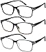 Reading Glasses 3 Pair Stylish Quality Readers Spring Hinge Glasses for Reading for Men and Women +1.75