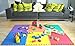 EWONDERWORLD 6 Piece Interlocking Foam Play Mat Extra Large Thick Puzzle Floor Tiles for Kids & Toddlers – Baby Crawl Mat, Preschool Play Mat