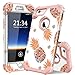 PIXIU iPhone 6 6s case,Three Layer Heavy Duty Shockproof Protective Soft Silicone Hard Plastic Bumper Sturdy Case Cover for iPhone 6 6s 4.7 inch Pineapple