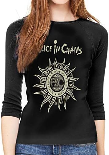Long Sleeve T-Shirt Women, Alice in Chains Round Neck T Shirt Baseball Tunic Tops Blouse