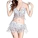 MUNAFIE Electric Music Festival Clothing for Women Carnival Halloween and Cosplay Cheerleader Costume for Women White,One Size