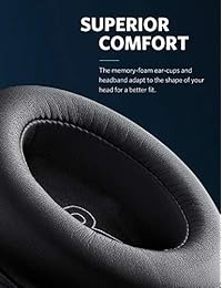 Soundcore Space NC   Auriculares inalámbricos de cancelación de ruido con control táctil, 20 horas de reproducción, Bluetooth 4.1, diseño plegable para viajes, trabajo y casa