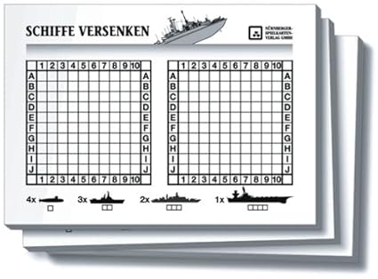 Nuernberger Spielkarten 02719924002 Schiffe Versenken Block