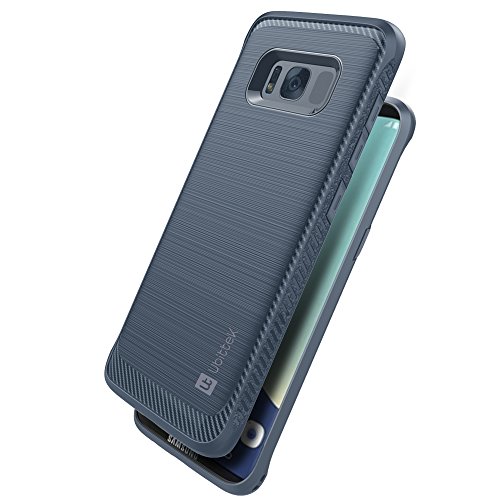 Samsung Galaxy S8 Case, Ubittek Resilient Shock Absorption and Carbon Fiber Design Case for Samsung Galaxy S8 (2017) (Blue)
