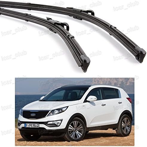 2Pcs Car Front Windshield Wiper Blade Bracketless New for KIA Sportage 2011-2015