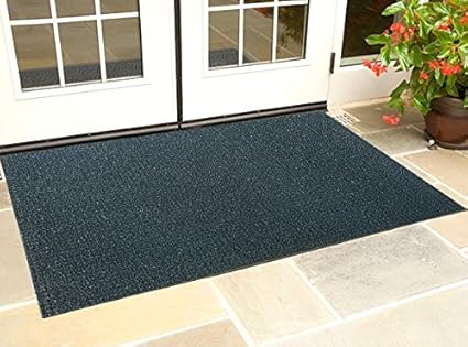 Kuber Industries PVC Thick Doormat - Black (Extra Large) Size :?90 cm x 60 cm x 1.5 cm