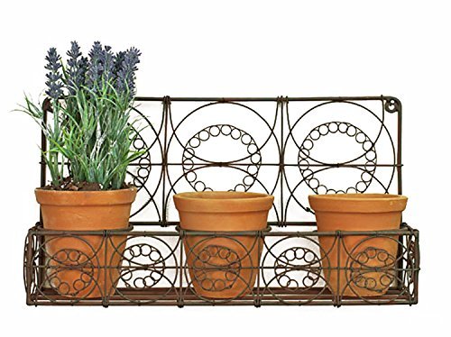 Wire Wall Planter with Three Pots