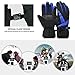 Vbiger Ski Gloves Snow Mittens Waterproof Winter Warm Cycling Gloves (XL, Blue 3)