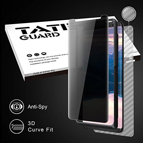 [ Privacy Proof ][ Case Friendly ] Galaxy Note 8 Screen Protector with [Easy Install Kit], Tateguard Samsung Galaxy Note 8 Tempered Glass Screen Protector [Anti Spy] [Anti Scratch] [Front+Back]