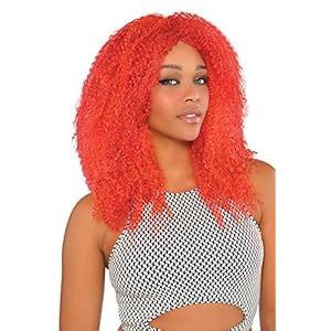 Amscan – Peluca de Pelo Afro para Mujer, Talla única, Color Rojo (999716)