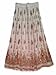 Yoga Trendz Women's Sequined Crinkle Broomstick Gypsy Long Skirt