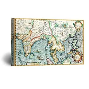 Vintage World Map of The Eastern Hemisphere