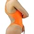 LinvMe Women's Sexy Thong Leotard High Neck High Cut Sleeveless Sheer