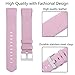 Henoda Replacement Bands Compatible with Fitbit Charge 2, Classic Genuine Leather Charge 2 Band Fitness Wristband for Women Men Small Large Pink