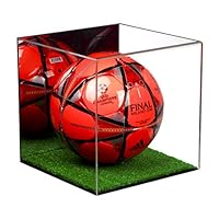 Better Display Cases (A007-MTB Full Size Soccer Ball Display Case with Mirror and Turf Floor