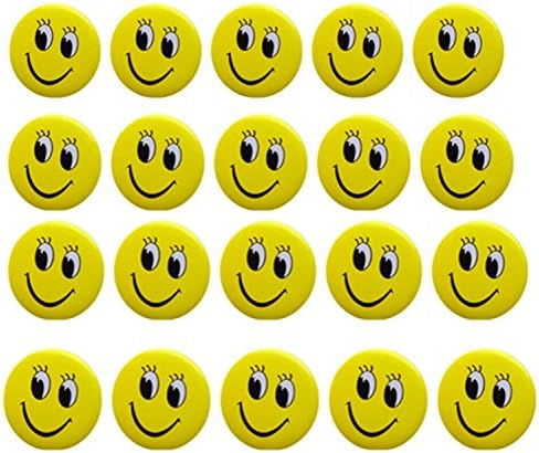 Set of 20 Classic Smiley Face Pinback Badges Buttons