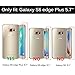 Galaxy S6 Edge Plus Case, Imikoko Luxury Hybrid Crystal Rhinestone Sparkle Glitter PC Hard Protective Diamond Case for Samsung Galaxy S6 Edge Plus Gold