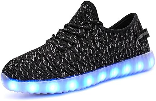 FASHOE Kids Boys Girls Breathable LED Light Up Shoes Flashing Sneakers