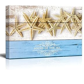 Marine Theme Canvas Wall Art - Beautiful Starfish - Giclee Print Modern Wall Art | Stretched Gallery Wrap Ready to Hang Home Decoration - 12x18 inches