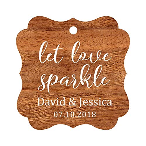 image for Darling Souvenir Personalized Fancy Frame Paper Tags Wedding Sparklers