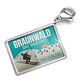 Clip on Charm & Bracelet Set Braunwald Ski Resort