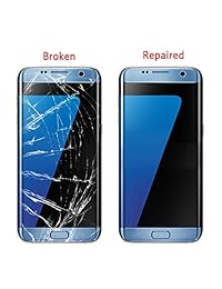 CrazyFire - Pantalla de repuesto para Samsung Galaxy S7 Edge, lente exterior de cristal, lente exterior delantera de repuesto para Samsung Galaxy S7 Edge G935V G935P G935F G935T G935A G935L G935K G935S