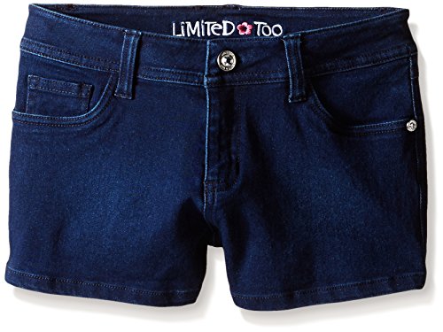 Limited Too Big Girls' Super Soft Denim Short, Dark Blue Wash, 16