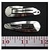 ALL in ONE 50pcs Metal Silver Tear Drop Snap Hair Clips/Barrettes 50mm