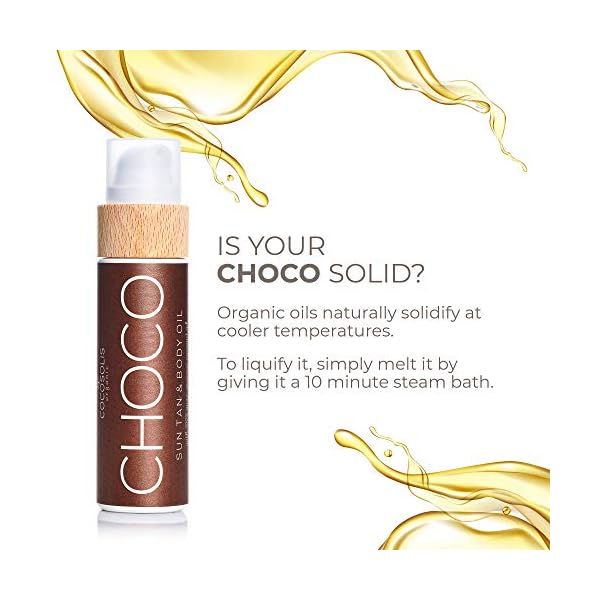 COCOSOLIS CHOCO tanning accelerator - organic oil with vitamin E & chocolate scent for a quick, intensive tan - tanning…
