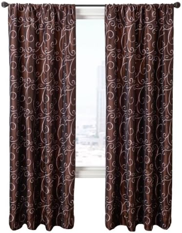 Diplomat Decor Datca 96-Inch Rod Pocket Panel, Pink Chocolate