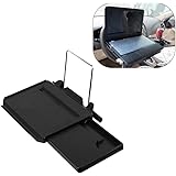 COOCHEER Car Laptop Desk, Multi Functional Car Steering Wheel Desk Portable Foldable Auto Seat Back Mount Tray, Nutrition & Entertainment Cup Holder-Convenience