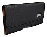 LG V10 Holster, Bomea Leather LG V10 Belt Case with Clip and Loops Cell Phone Holder, Horizontal Holster Clip Pouch Cover Case for LG V10 with another Thin Case On (Spigen Case or Other Skins)