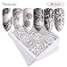 BFY Butterfly Flower Nail Art Stickers Decals, Water Transfer Blossom Flower Nail Decals 40 Sheets Black Lace Nail Decals Stickers for Women Nail Design Kit (No Repeat Design)